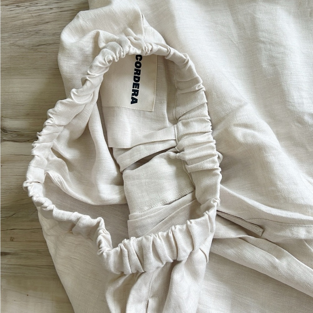 Cordera linen maxi pants in natural